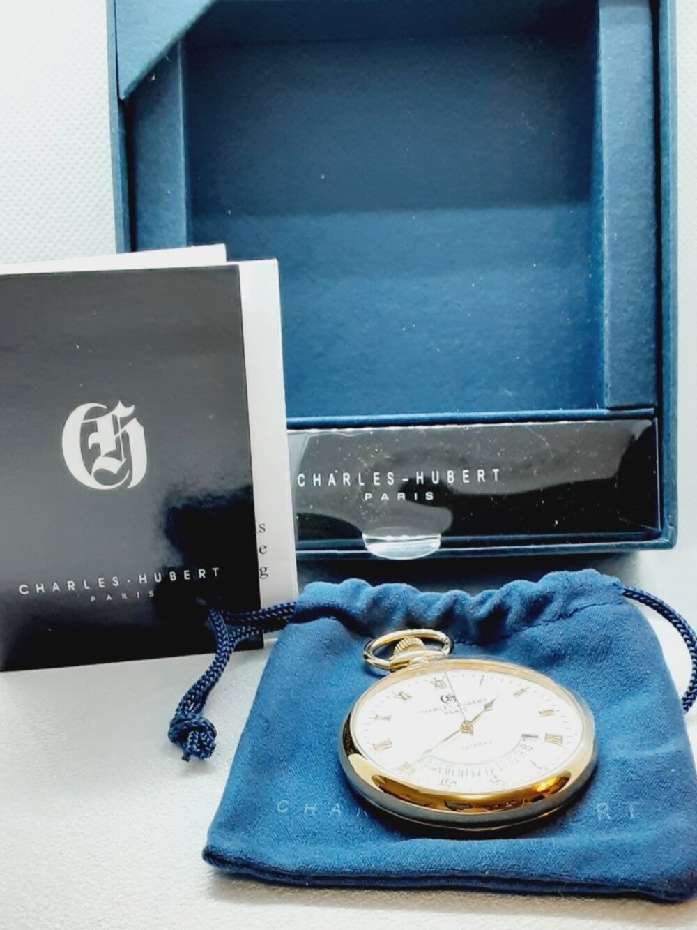 2 HOSTS PICKED NEW Charles Hubert Paris Pocket Watch - Picture 9 of 14